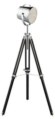 Zdjęcie produktu dla Regulowana lampa podłogowa Studio, chromowany klosz / czarna podstawa