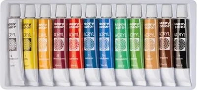 Produktbild von Künstler-Acrylfarbenset: 12 brillante Farben in
