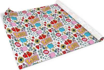 Produktbild von Liebe– Möbelfolie selbstklebend – PVC Klebefolie für Möbel – Küche – Schränke – Möbelrenovierungsfolie – Möbeldekorfolie – 100x50 cm
