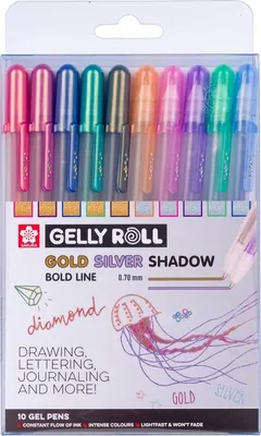 Immagine prodotto di Sakura Gelly Roll SHADOW, set 10 pezzi Gold & Silver Shadow