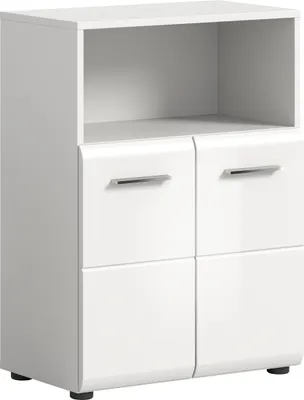 Produktbild von Hochschrank >Ice< in Weiß Hochglanz - 60x80x30cm (BxHxT)