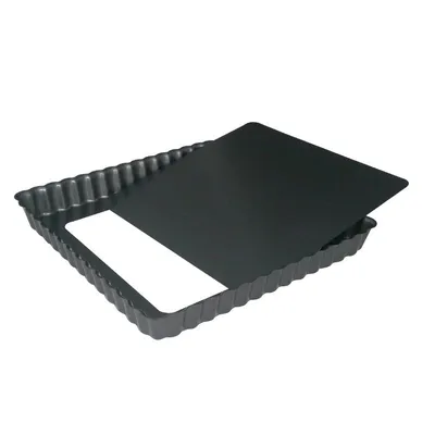 Produktbild von de Buyer 4709.23, Tortenform, Quadratisch, 220 °C, Schwarz, Stahl, 230 mm