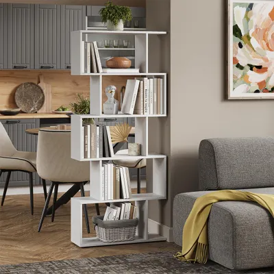 Obrázok produktu pre Rozdeľovač miestností Vicco Levio biely 70 x 164.1 cm 5 priehradiek, Model 56316