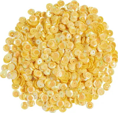 Produktbild von Pailletten gewölbt, Irisierend, Ø 6 mm, 1400 Stück Gelb