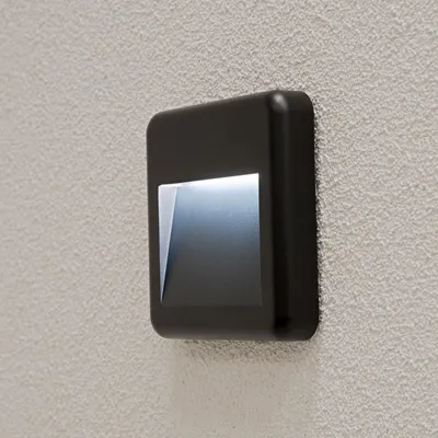 Image de LUMILED LED Applique murale 4W 440lm CCT 3000 - 6500K IP65 étanche Carré Noir Extérieur Intérieur Eclairage d'escalier Moderne Applique murale Jardin Couloir Etanche Econome en énergie 230V pour terrasse Balcon Façade
