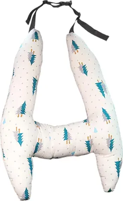 Image de Tout En Un Ajusteur De Ceinture De Sécurité Et Oreiller Avec Le Cou Et L'appui-tête Oreiller, Oreiller De Voyage, Oreiller De Sommeil Confortable Pour La Voiture(Arbres)
