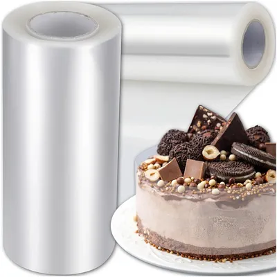 Produktbild von Tortenrandfolie, 20cm x 10m Kuchen Kragen Transparent Rolle Kuchen Halsbänder