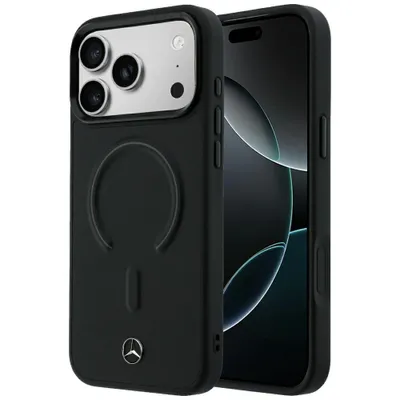 Produktbild von Handyhülle für iPhone 18 Pro Max / 17 Pro Max, Mercedes-Benz Leather 3D MagSafe, Schwarz