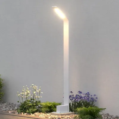 Produktbild von doporro Außenleuchte Wegeleuchten Außen, 6W LED Stehleuchte, 3000K Aussenleuchte Stehlampe, Außenpollerleuchte 80.8CM IP65 Sandweiß Pfadfinder