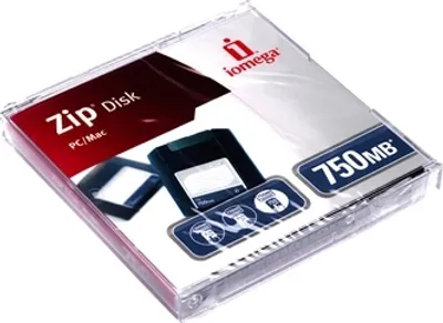 Produktbild von Iomega Zip Disk Speichermedium mit 750 MB Kapazität und 7 MB/s Übertragungsrate