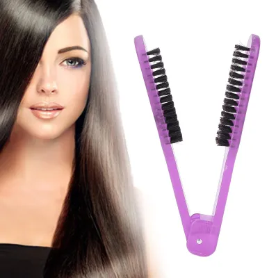 Produktbild von Doppelte Entwirrbürste - Antistatische Haarbürste - Hitzebeständig - Altviolett - Feuchtes Haar Kamm - Haarstyling - Geeignet für Alle Haartypen
