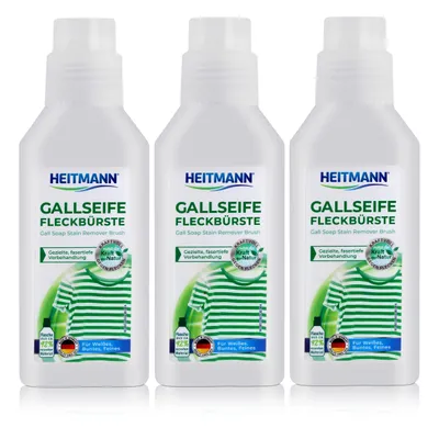 Produktbild von Heitmann Gallseife Fleckbürste 250ml - Vorbehandlung für Flecken (3er Pack)