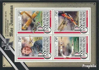 Produktbild von Briefmarken Zentralafrikanische Republik 2016 Mi 6675-6678 Kleinbogen (kompl. Ausgabe) postfrisch Max Immelmann