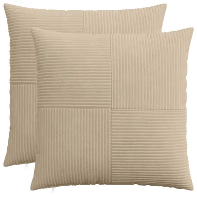 Produktbild von vidaXL Kissenbezug 2 pcs ALMELO Taupe 60 x 60 cm Cord