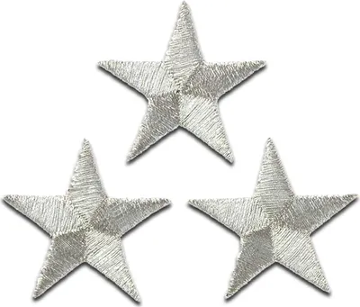 Obrázek produktu pro Sada hvězdičkových nášivek, nažehlovací nášivky, nášivky, k nažehlení, velikost: 3 x 3 cm