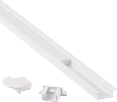 Immagine prodotto di Set di profili da incasso in alluminio, 1 m, bianco 316042 Polux