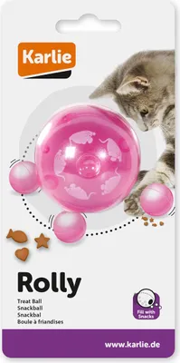 Produktbild von Karlie Magic Ball Rolly - Katzenspielzeug - Plastic - Blau/Rosa - Durchm.5,5 cm