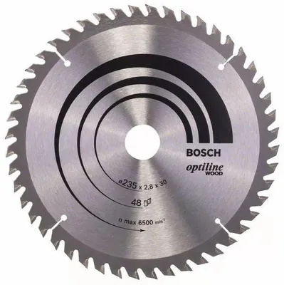 Image de Lame de scie circulaire 300 x 30 x 3,2mm Optiline Wood pour le bois 48 dents - BOSCH - 2608640672