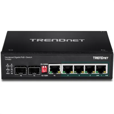 Produktbild von TRENDnet Industrie Switch 6 Port Gbit PoE+ Metall