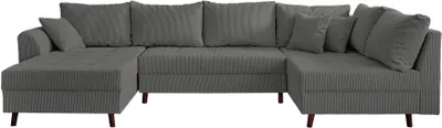 Produktbild von Best Mobilier Rune, Ecksofa, Grau, 7 Sitz(e), Rune, Samt, Holz