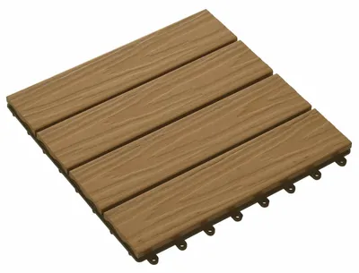 Immagine prodotto di Piastrella per Decking 11 pcs Teak riciclato 30 x 30 cm WPC
