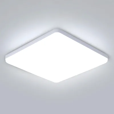 Produktbild von Comely Deckenlampe LED 43W 4835LM 6500K Quadratische Flach Lampe Modern Ultra Dünn Deckenleuchte für Badezimmer Küche Schlafzimmer Flur – Weiß 43w