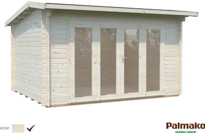 Produktbild von Palmako Gartenhaus Ines 11,1 m² - 44 mm Transparent tauchimprägniert