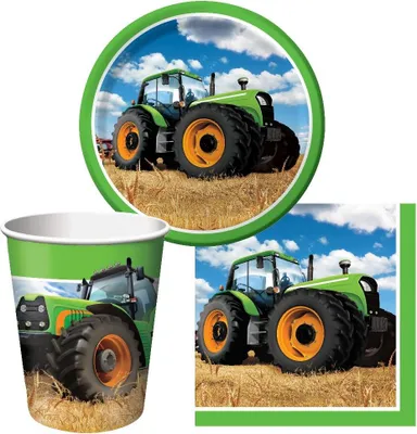 Produktbild von Partydeko Set klein Traktor für 8 Kinder