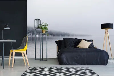 Produktbild von Vlies Fototapete FELSEN UND NEBELTAG 375 x 250 cm (inkl. Kleister) - Vlies Tapete, Wandtapete, Wandbilder - Tapete für Wohnzimmer Schlafzimmer, Büro, Küche - Montagefertig