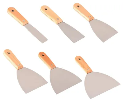 Immagine prodotto di Set di 6 spatole in acciaio inossidabile con manico in legno