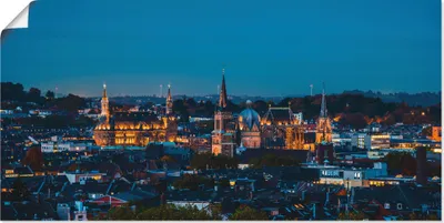 Produktbild von ARTland Poster Aachen Skyline II Größe: 150x75 cm