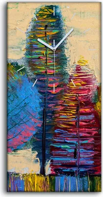Produktbild von Wandbild Leinwand Bilder Wanduhr Kunstdruck 30x60 Bäume malen künstlerischen - weiße Hände