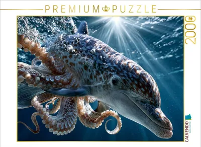 Produktbild von CALVENDO Puzzle Krakendelfin | 2000 Teile Lege-Größe 90 × 67 cm Foto-Puzzle für glückliche Stunden