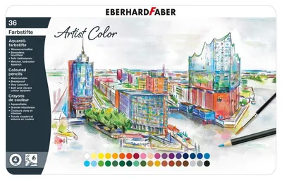 Produktbild von Aquarellbuntstifte 36er Metalletui
