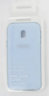 Image de Original Samsung Galaxy J3 (2017) Dual Layer Cover Housse de protection bleue