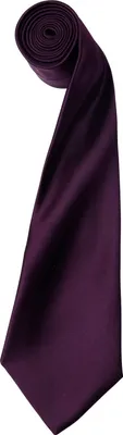 Produktbild von Premier Herren Satin-Krawatte, unifarben RW1152 (Einheitsgröße) (Aubergine)