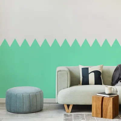 Obrázek produktu pro Muralo WALL TATTOO pro dětský pokoj pro dívky a mládež samolepka na zeď ZAUNFORM mátově zelená š. 120 cm x v. 120 cm