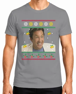 Obrázek produktu pro Santa - Ugly Christmas Sweater Christmas Pánské tričko, šedé, XXL