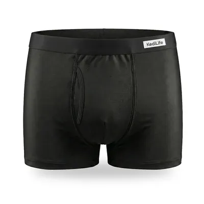 Obrázek produktu pro KediLife pánské inkontinenční kalhotky, pratelné - 1× absorpční boxerky na malé úniky moči - Velikost XL, Černé