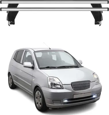 Image de Menabo Barres de toit Transversales pour Kia Picanto 2004-2010 Gris ABE 2x