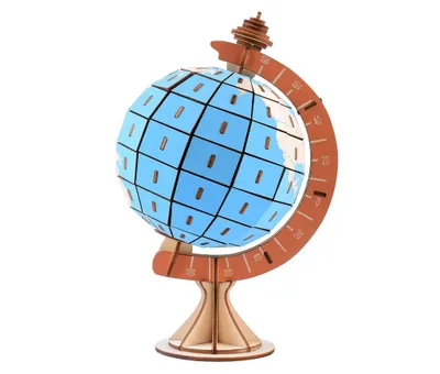 Immagine prodotto di Globo puzzle 3D in legno Woodcraft