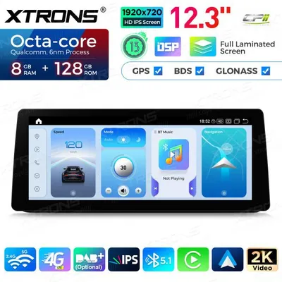 Produktbild von Xtrons 12,3 Zoll Android 13 Autoradio Multimedia Player für BMW 3er E90 E91 E92