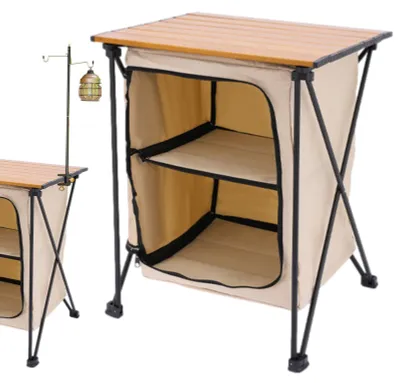Image de Armoire de cuisine pliante pour camping, avec 2 compartiments