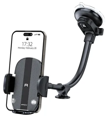 Immagine prodotto di Supporto per telefono da auto, universale, con ventosa, per parabrezza, adatto a smartphone con larghezza da 5,08 a 10,4 cm