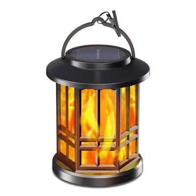 Produktbild von Gartenlicht, Solar-Laterne mit simulierter Flamme, IP65 wasserdicht, 600 mAh, geeignet für Garten, Terrasse, Party, Feiertagsdekoration