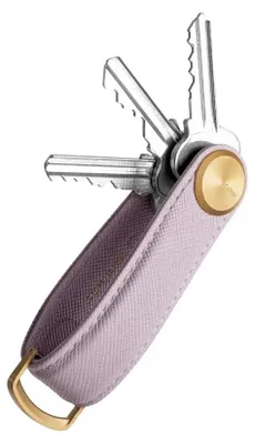Image de Orbitkey Key Organizer Pro en cuir Saffiano - Porte-clés en cuir Saffiano Lilac
