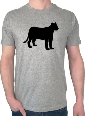 Produktbild von Huuraa Herren T-Shirt Panther Silhouette XL Sport Grey Bio Baumwolle Fairtrade Herrenshirt Geschenkidee