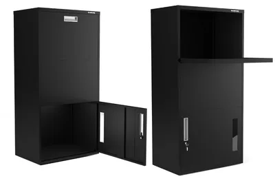 Produktbild von ParcelBuddy Paketbriefkasten XXL – Briefkasten mit Paketfach Flex Big– Schwarz – 38*60*120 cm (L*B*H)
