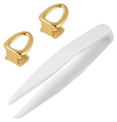 Image de Solidchoice - Bijoux "Gouden Dents" pour fêtes de hip-hop, lot de 2