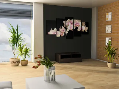 Produktbild von Akustikbild Blumen 200x100 cm Bilder Akustikschaum Hochleistungsschallabsorber Schallschutz Leinwand 5 tlg Wandbild Raumakustik Schalldämmung 030210-9
